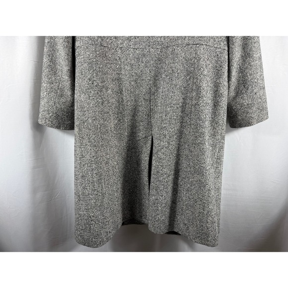 Worthington Women's Gray Tweed Wool Blend Button Front Knee Length Coat - Medium - Picture 10 of 10